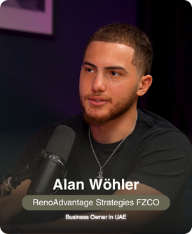 Alan Wöhler, business owner in the UAE — RenoAdvantage Strategies FZCO, founded through XCEED